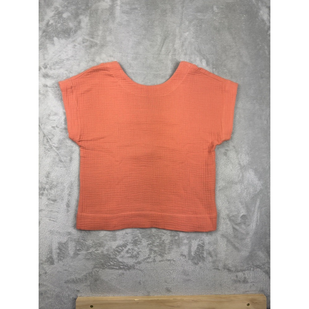 MADEWELL Joy Short Sleeve Top Size XS New With Tags bohemian cotton womens top